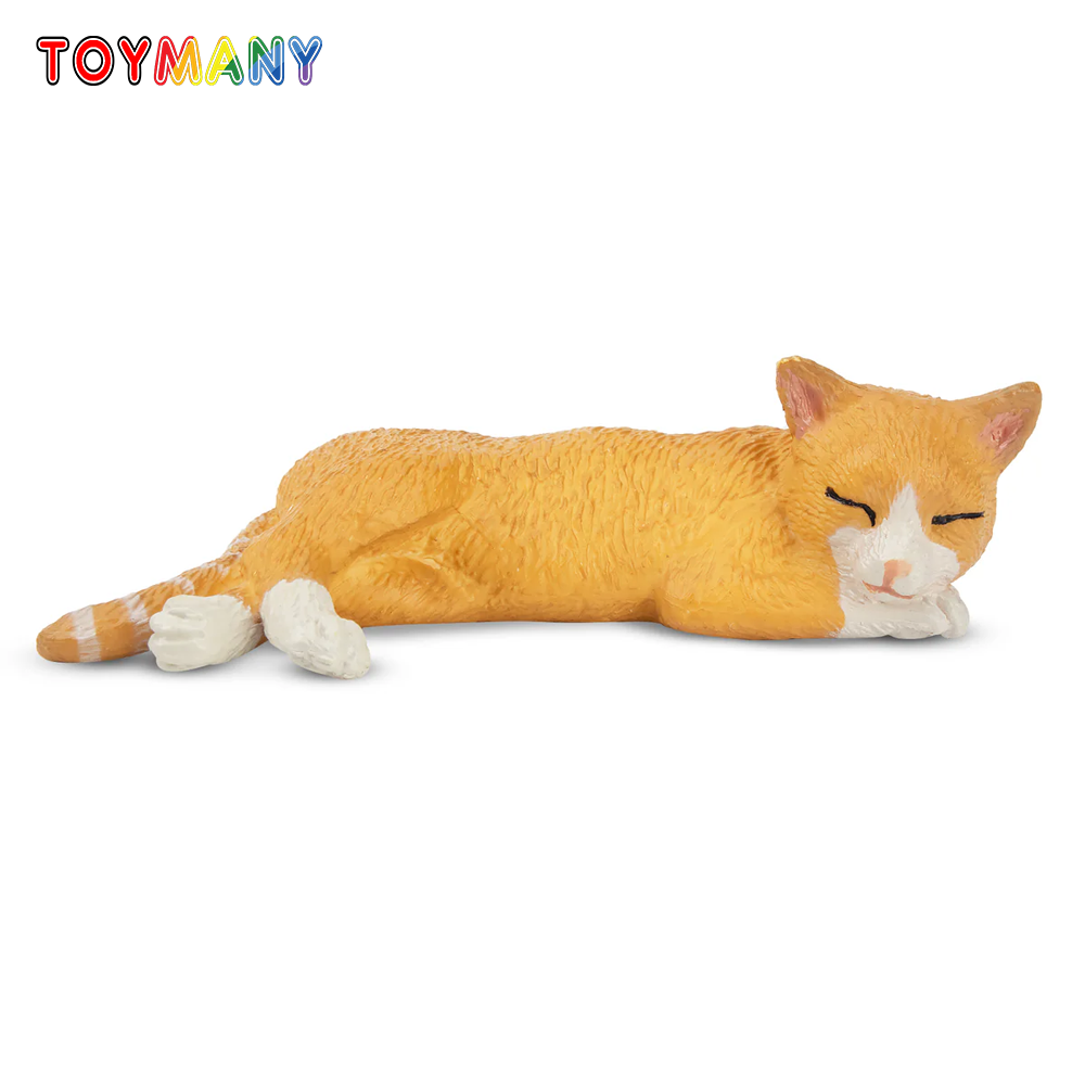 Pet Supplies Delivery - Toymany Simulation Lying Orange Cat Cat