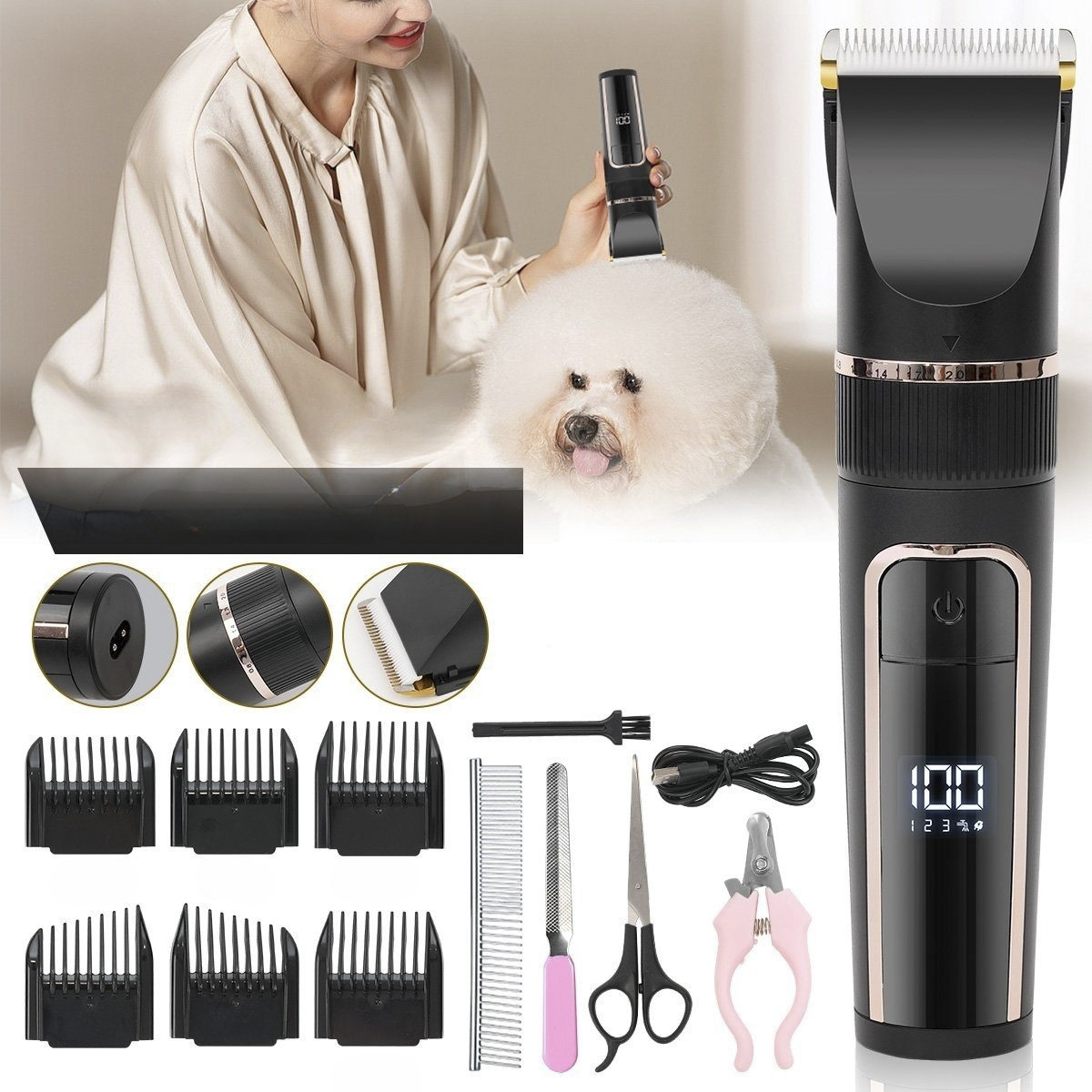 Pet Supplies Grooming Hours - Upgraded Low Noise Cat and Dog
