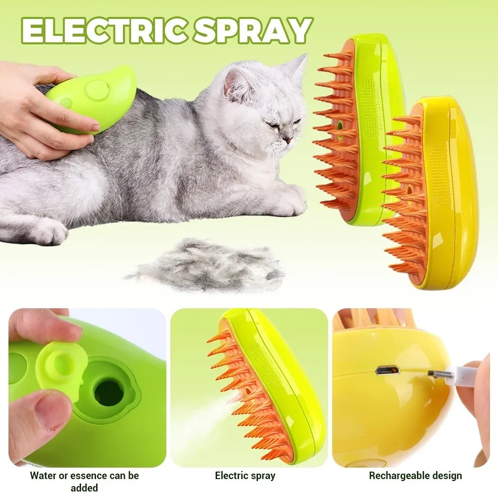 Cat Steam Brush Electric Spray - Pet Supplies Grooming Hours review and price